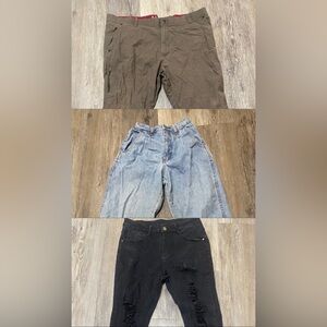 Set of 3 Jeans - Black, Blue, Brown